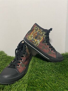 Vintage Steampunk Camo High Top Sneakers Women’s US 7.5 EU 38